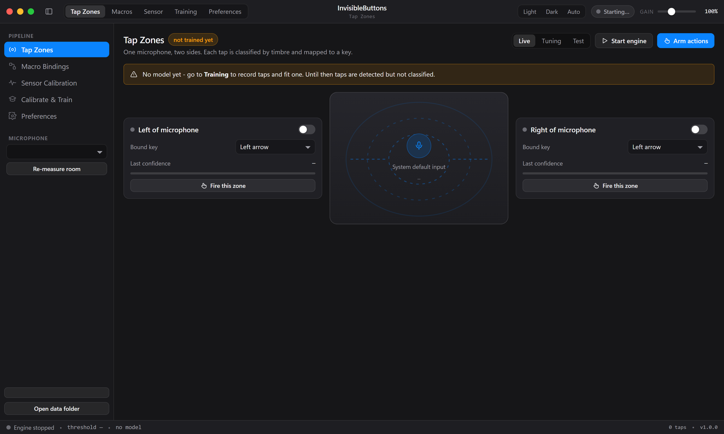 InvisibleButtons app screenshot